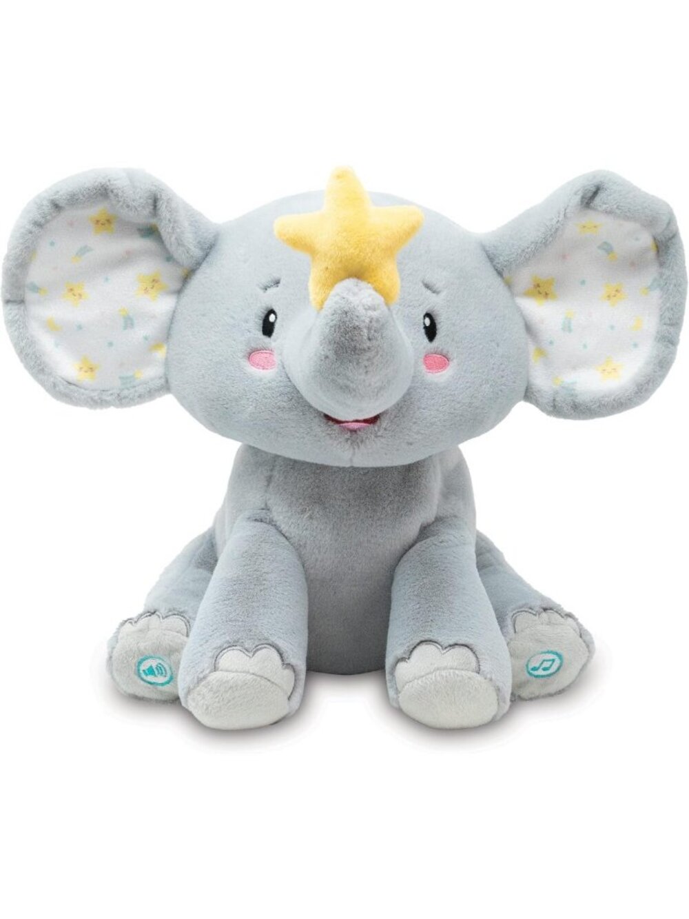 Animated Plush Elephant Toy - Twinkling Starlight, Glows & Plays Music, 11